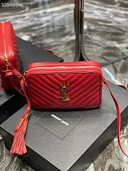 Kitlife YSL Lou Camera Bag In Matte Leather Red - 520534 - 23x16x6cm - 4
