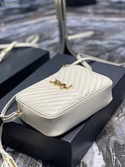 Kitlife YSL Lou Camera Bag In Matte Leather White - 520534 - 23x16x6cm - 6