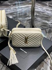 Kitlife YSL Lou Camera Bag In Matte Leather White - 520534 - 23x16x6cm - 3