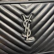 Kitlife YSL Lou Camera Bag In Matte Leather Black In Silver Hardware - 520534 - 23x16x6cm - 2