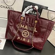 Kitlife Chanel Shopping Calfskin Red Bag - 66941#- 40X31X21CM - 1