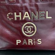 Kitlife Chanel Shopping Calfskin Red Bag - 66941#- 40X31X21CM - 6