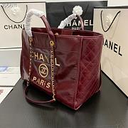 Kitlife Chanel Shopping Calfskin Red Bag - 66941#- 40X31X21CM - 5