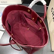Kitlife Chanel Shopping Calfskin Red Bag - 66941#- 40X31X21CM - 3