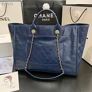 Kitlife Chanel Shopping Calfskin Blue Bag - 66941#- 40X31X21CM - 6