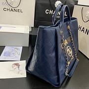 Kitlife Chanel Shopping Calfskin Blue Bag - 66941#- 40X31X21CM - 5