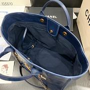 Kitlife Chanel Shopping Calfskin Blue Bag - 66941#- 40X31X21CM - 3