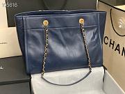 Kitlife Chanel Shopping Calfskin Blue Bag - 66941# - 2 sizes USD 420.00  - 2
