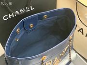 Kitlife Chanel Shopping Calfskin Blue Bag - 66941# - 2 sizes USD 420.00  - 3