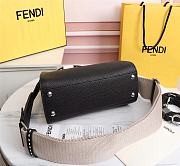 Kitlife Fendi Peekaboo Mini Black Full Grain Leather Bag - 8BN244 - 23x11x18cm - 2