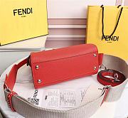 Kitlife Fendi Peekaboo Mini Red Full Grain Leather Bag - 8BN244 - 23x11x18cm - 3