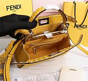 Kitlife Fendi Peekaboo Mini Yellow Full Grain Leather Bag - 8BN244 - 23x11x18cm - 6