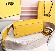 Kitlife Fendi Peekaboo Mini Yellow Full Grain Leather Bag - 8BN244 - 23x11x18cm - 3