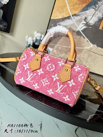 Kitlife Louis Vuitton Small Speedy Handbag Pink Monogram Canvas - M81168 - 16.0 x 11.0 x 9.0 cm