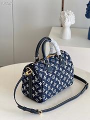 Kitlife Louis Vuitton Speedy Denim Blue Handbag - M59631 - 25 x 17 x 10.5 cm - 2