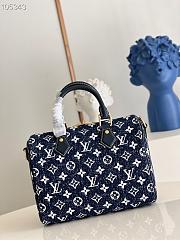 Kitlife Louis Vuitton Speedy Denim Blue Handbag - M59631 - 25 x 17 x 10.5 cm - 5