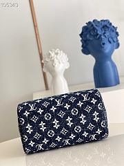 Kitlife Louis Vuitton Speedy Denim Blue Handbag - M59631 - 25 x 17 x 10.5 cm - 6