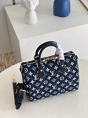 Kitlife Louis Vuitton Speedy Denim Blue Handbag - M59631 - 25 x 17 x 10.5 cm - 4