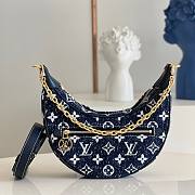 Kitlife Louis Vuitton Loop Baguette Handbag Denim Blue  - M59609 - 25 x 19 x 15 cm - 1