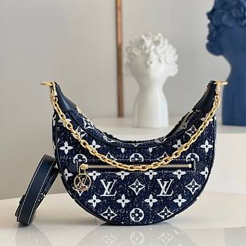 Kitlife Louis Vuitton Loop Baguette Handbag Denim Blue  - M59609 - 25 x 19 x 15 cm