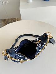Kitlife Louis Vuitton Loop Baguette Handbag Denim Blue  - M59609 - 25 x 19 x 15 cm - 6