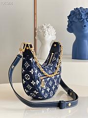 Kitlife Louis Vuitton Loop Baguette Handbag Denim Blue  - M59609 - 25 x 19 x 15 cm - 4