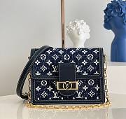 Kitlife Louis Vuitton Dauphine Denim Blue Handbag - M59609 - 25 x 19 x 15 cm - 1