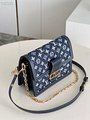 Kitlife Louis Vuitton Dauphine Denim Blue Handbag - M59609 - 25 x 19 x 15 cm - 6