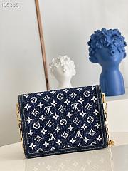 Kitlife Louis Vuitton Dauphine Denim Blue Handbag - M59609 - 25 x 19 x 15 cm - 3