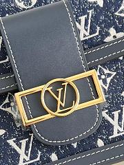 Kitlife Louis Vuitton Dauphine Denim Blue Handbag - M59609 - 25 x 19 x 15 cm - 2