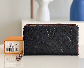 Kitlife Louis Vuitton Zippy Wallet Monogram Empreinte Leather Black - M80685 - 19.5 x 10.5 x 2.5