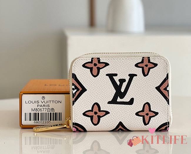 Kitlife Louis Vuitton Zippy Coin Purse White Leopard Print - M80755 - 11 x 8.5 x 2 cm - 1