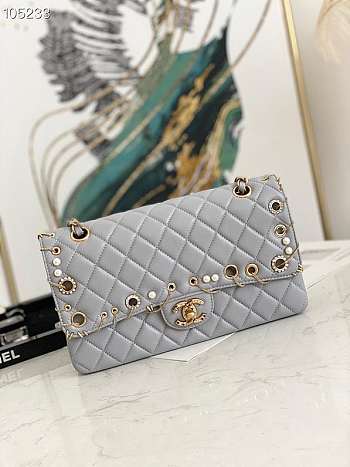 Kitlife Chanel Flap Bag Gray - 25.5cm