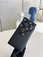 Kitlife Louis Vuitton Brazza Wallet Black Denim – M66540 - 10 x 19 x 2cm - 6