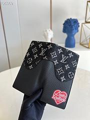 Kitlife Louis Vuitton Brazza Wallet Black Denim – M66540 - 10 x 19 x 2cm - 4