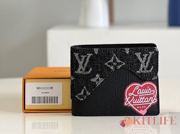 Kitlife Louis Vuitton Multiple Wallet Black Denim – M81020 - 11.0x 9.0x 1.5 cm - 1