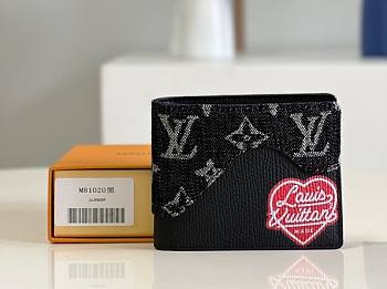 Kitlife Louis Vuitton Multiple Wallet Black Denim – M81020 - 11.0x 9.0x 1.5 cm