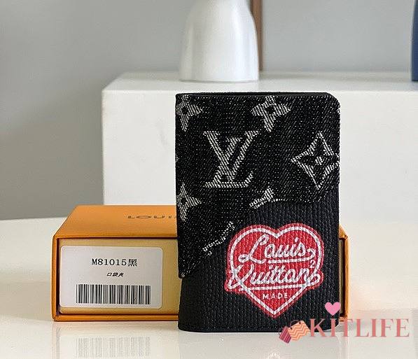 Kitlife Louis Vuitton Pocket Wallet Black Denim – M81015 - 8 x 11 x 1 cm - 1