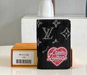 Kitlife Louis Vuitton Pocket Wallet Black Denim – M81015 - 8 x 11 x 1 cm - 1