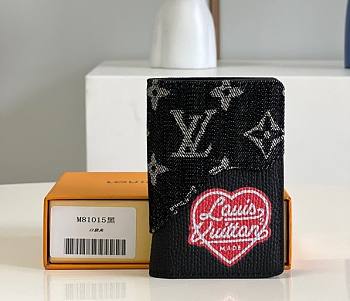 Kitlife Louis Vuitton Pocket Wallet Black Denim – M81015 - 8 x 11 x 1 cm