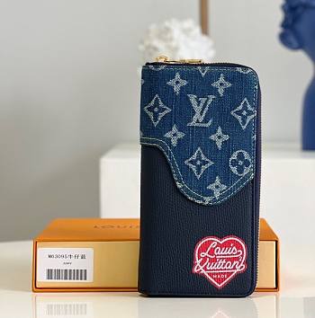 Kitlife Louis Vuitton Zippy Wallet Blue Denim– M63095 - 20×10cm