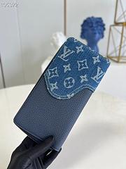 Kitlife Louis Vuitton Zippy Wallet Blue Denim– M63095 - 20×10cm - 5