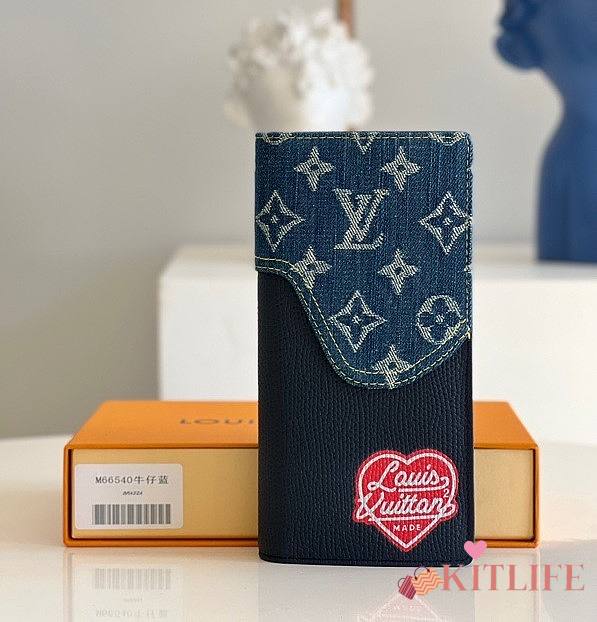 Kitlife Louis Vuitton Brazza Wallet Blue Denim – M66540 - 10 x 19 x 2cm - 1