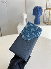 Kitlife Louis Vuitton Brazza Wallet Blue Denim – M66540 - 10 x 19 x 2cm - 4