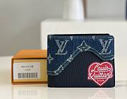 Kitlife Louis Vuitton Multiple Wallet Blue Denim – M81020 - 11.0x 9.0x 1.5 cm - 1
