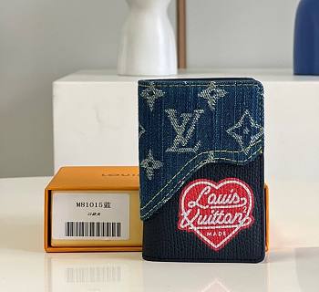 Kitlife Louis Vuitton Pocket Wallet Blue Denim – M81015 - 8 x 11 x 1 cm