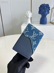 Kitlife Louis Vuitton Pocket Wallet Blue Denim – M81015 - 8 x 11 x 1 cm - 2