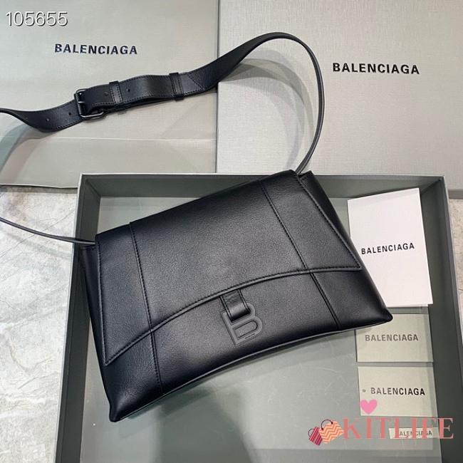 Kitlife Balenciaga Downtown Shoulder Bag Black Hardware - 29X10X18cm - 1