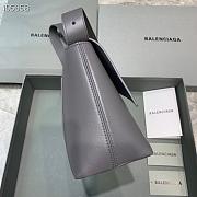 Kitlife Balenciaga Downtown Shoulder Bag Gray In Silver Hardware - 29X10X18cm - 3