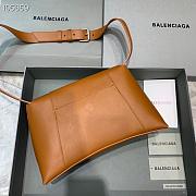 Kitlife Balenciaga Downtown Shoulder Bag Brown In Silver Hardware - 29X10X18cm - 3